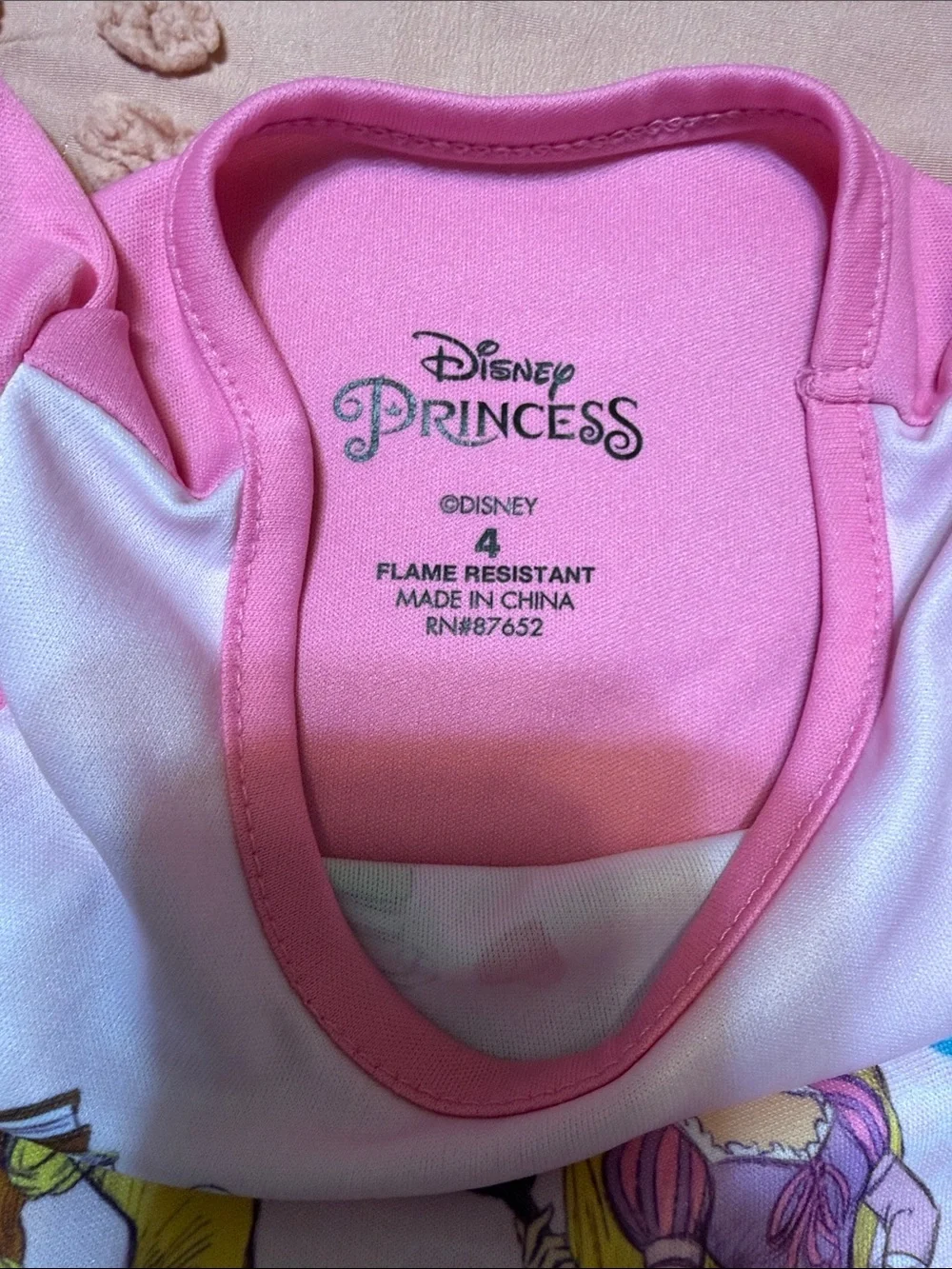 Disney Pink and Lavender Princess Sleepwear Nightgown